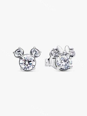 Pandora Disney Mickey Mouse & Minnie Mouse Sparkling Stud Earrings
